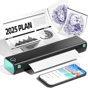 Phomemo M08F Wireless Portable Printer - A4 Thermal Printer, Tattoo Printer for Home Use Office Vehicles Car Tattoo Stencils, Bluetooth Inkless Printer Compatible with PC, Phone & Laptop