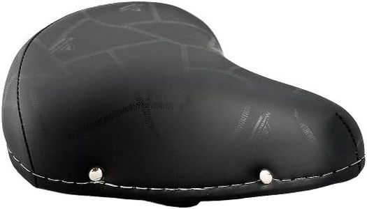 Selle Ville DE VÈLO Femme Homme Cuir Vintage Retro Look - SUPSPENSION Confort - pour Vélos de Ville Beach Cruiser Hollandais - 07F Noir (s) - Made in Italy