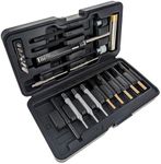 SE 24-Piece Tool Kit with Dual Head Hammer, Interchangeable Bits, and Assorted Punches in Hard Case - Versatile Set for Detailed Work