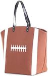 E-FirstFeeling Large Football Tote Bag Sports Prints Tote Football Mom Handbag Travel Bag (Football)