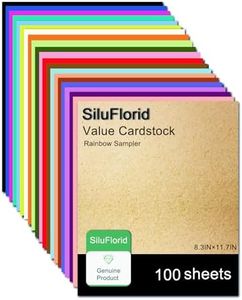 100 Sheets Colored Printer Paper, 20 Assorted Colors 8.3 X 11.7" Lightweight Construction Paper Double Sided Origami Paper for Crafts & Art ( 70gsm/19lb)