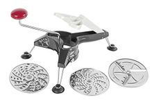 Westmark Rotary Grater and Slicer with 3 discs, Stainless steel blades, Schnitzel Mouli, Anthracite/Silver/Red, 11712260