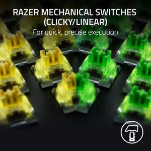 Razer BlackWidow V4 Mechanical Gaming Keyboard – Green Switch, UK Layout
