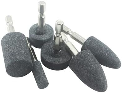 Luo ke 6 Pcs Rotary Grinding Stone, 1/4'' Hex Shank Abrasive Stone Mounted Grinding Point for Rotary Tool Drill