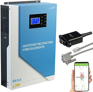 revolt Solar Hybrid Inverter: Off-Grid-Solar-Inverter + WLAN-Modul, 5.500 W, 100 A, MPPT-Laderegler (Wechselrichter Hybrid, Solar Hybrid Wechselrichter, Balkonkraftwerk Speicher)