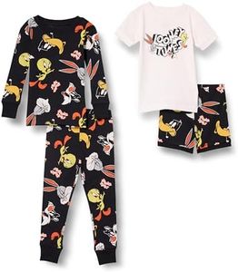 Amazon Essentials Looney Tunes Conjuntos de pijama de 6 piezas con corte ceñido Unisex Niño, Pandilla de Looney Tunes - Niños, 6-7 años