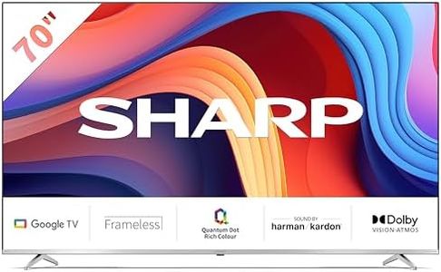 Sharp 70GP6260E Google TV, 70" Frameless, 4K Ultra HD Quantum Dot, 4X HDMI 2.1, 2X USB, Bluetooth, Google Assistant, Chromecast, Dolby Atmos, Altavoces Harman/kardon 2x12W, HDR10, Dolby Vision