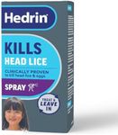 Hedrin Treat & Go Leave-In Spray, Fast, No Fuss Lice & Nit Treatment, Kills Head Lice & Eggs, Clinically Tested, Suitable for Adults & Children, 1 x 60ml (2 x 30ml Treatments)