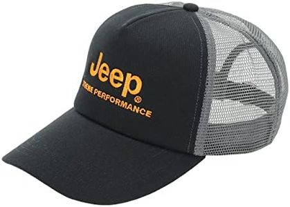 JEEP O102630-B968 XP Cappello Baseball Mesh con Ricamo Logo Xtreme Performance JX22A Uomo Black/Sun Orange Uni