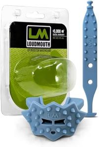 Loudmouth Football Mouth Guard - 3D SpikeSurge Football Mouthpiece with Strap, Fits Adult & Youth, Mouth Guard Football Accessories (Carolina Blue)