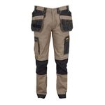 DEWALT Men's Fairhaven Pro-Stretch, Slim Fit, Holster Pocket Work Trousers, Stone, W32/L31