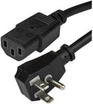 StarTech.com 10ft (3m) Computer Power Cord, Flat NEMA 5-15P to C13, 10A 125V, 18AWG, Black Replacement AC Power Cord, PC Power Supply Cable, Monitor/Printer Power Cable - UL Listed (PXTF10110)