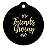 Big Dot of Happiness Elegant Thankful for Friends - Friendsgiving Thanksgiving Party Favor Gift Tags (Set of 20)