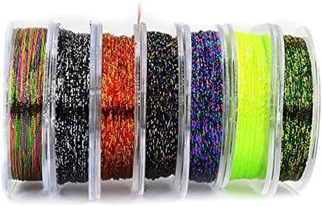 MNFT 7Pcs 50m/ Spool Metallic Guide Wrapping Lines DIY Fishing Line Thread Strong Nylon for Rod Building 7 Colors Rod Building Wrapping Thread (Color Mixing, 50)