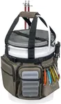 WTVIDAS Fishing Bucket Organizer with Bucket Cover, Ice Fishing Tackle Bag with Rod & Plier Holder, Multi-Pockets for 5 Gallon Bucket Fishing & Boating Accessories Storage