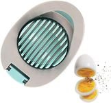 Egg Slicer for Hard Boiled Eggs Cutter with Stainless Steel Wire Dishwasher Safe (Green)