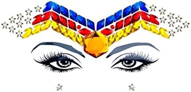 Neva Nude Super Hero 2.0 Crystal Face Jewels- Face Gems for Carnivals, Halloween, Festivals, Raves, & Parties | Medical Grade Adhesive, Waterproof, & Sweatproof | Made in USA