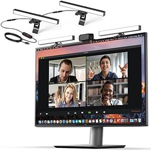 HumanCentric Video Conference Lighting - Webcam Light for Streaming, LED Monitor and Laptop Light for Video Conferencing, Zoom Lighting for Computer, Replace Ring Light for Zoom Meetings, Double Kit