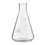 500 ml, Erlenmeyer Flasks, Narrow Mouth, 3.3 Borosilicate Glass, Graduated, Pack of 8