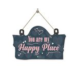 Indigifts You are My Happy Place Wooden Door Wall Hanging - 11.05x7 Inch