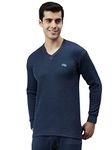 Lux Cott's Wool Men's V Neck Full Sleeves Thermal top_BU_TOP_FSV_105_1PC Blue