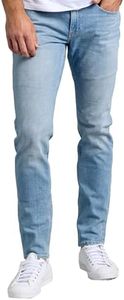 True Classic Authentic Work Jeans for Men - Slim Fit Work Pants - Tapered Leg, Durable Cotton Denim - Light Indigo, 40W X 34L