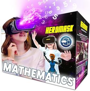 HeroMask VR Headset ＋ Math Games — Gift for Kids 5–12 — Multiplication, Times Tables, Addition, Mental Math & More | Award-Winning Virtual Reality Educational Toy for Birthday or Christmas
