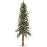 Vickerman 6' Natural Alpine Artificial Christmas Tree, Multi-Colored LED Lights - Faux Christmas Tree - Seasonal Indoor Home Decor