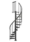 Dolle Calgary Anthracite Loft Spiral Staircase Kit 1200mm Diameter (in Stock)