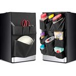 Kingshion Mini Fridge Organizer with 12 Pockets, 14" Width Dust Cover for Most Household Refrigerators, Hanging Mini Fridge Caddy Organizer Storage Bag for Dorm, Office, Kitchen, Home, School