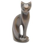 Urns UK Pet Cremation Memorial Urn Cat Antique Bronze 9.5"