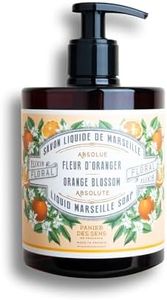 Panier des Sens - Liquid Hand Soap - Orange Blossom Hand Wash - With Olive and Coconut Oil - Savon de Marseille Made in France - Moisturizing Natural Soap 96% Natural Ingredients - 16.9 Fl.oz/500ml