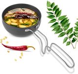 KSJONE Scratch Resistant Coating - Mini Tadka Pan for Eggs, Spices, Melting Butter - and more Tadka Pan,Large Tadka Pan for saag, dal, kadhi, dhokla (5 Inch Diameter)