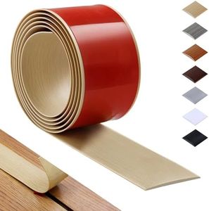 bnell Bnell Floor Transition Strip Self Adhesive Vinyl Laminate Floor Cover Strip 3" Floor Flat Divider Strip for Joining Floor Gaps and Doorway Transitions (10Ft, 7.6cm, Maple Grain)