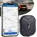 Zeerkeer GPS Tracker, Waterproof 90 Days Standby Rechargable GPS Car Tracker Strong Magnetic Real-time Positioning Anti-lost Tracking Device GPS Locator For Vehicle Car Boat Truck 5000mAh Free APP