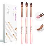 MelodySusie 3Pcs Acrylic Nail Brush Set, Size 8/12/14 Professional Nail Brushes with Ergonomic Handle for Acrylic Application Acrylic Powder Nail Extension and 3D Nail Carving Nail Art Manicure Tool