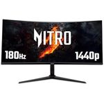 acer Nitro XZ342CUV 34 inch UltraWide Quad HD (3440 x 1440) Curved Gaming Monitor - 180Hz, 1ms, VA Panel, FreeSync Premium, 99% sRGB, HDR400, Speakers, DisplayPort, HDMI