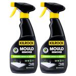 Kilrock Mould Remover Spray 2 x 500ml - Eliminates Mould & Mildew - Removes Mould from Tiles, Walls, Ceilings, Bathrooms, Kitchens, Basements, Balconies, Saunas, Sheds and Garden Ornaments