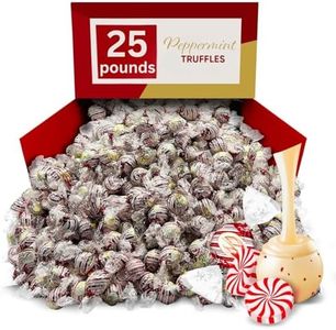 Peppermint Chocolate Truffles, Creamy Mint Filled Candy - 25 lb (Approx. 1,000 pieces)