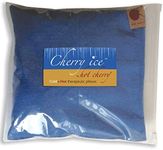 Cherry Ice® Cherry Pit Pillow Square (Blue Denim, Natural-Dyed, Freezer Bag) Natural Moist Heat or Cold Therapy for Muscle Pain, Tension Relief, Headaches, Arthritis, Aromatherapy - Microwavable