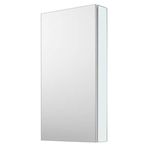 Sunrosa Aluminum Bathroom Medicine Cabinet with Mirror Door, 16"×24" Bathroom Mirror Cabinet,Wall-mountable and Recessed-in Mirror Cabinet, 1 Door Medicine Cabinet Organizer