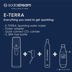SodaStream E-Terra Sparkling Water Maker – Black