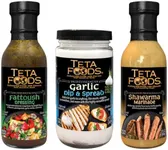 Teta Foods Assorted Selection of Middle Eastern Dressings and Marinades (Fattoush Garlic Shawarma)
