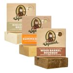 Dr. Squatch Natural Men’s Bar Soap - Cold Process Body Soap Bar with Natural Oils - Gifts for Men - Birchwood Breeze, Summer Citrus, Wood Barrel Bourbon (142g, 3 pack)