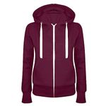 RLEHJN Zip Up Hoodies for Women UK Sale Clearance, Ladies Jackets Full Zip Plain Fleece Essential Hoodie Sweatshirts Drawstring Hooded Pullover Tops Casual Sweater with Pockets Loungewear Outerwear