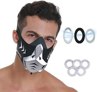 FDBRO Sports Mask 12 Breathing Levels Pro Workout Mask for Fitness,Running,Resistance,Cardio,Endurance Mask for Fitness Sport Mask (M, Silver Black)