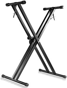 Pro Series Adjustable Double-Braced X Style Piano Keyboard Heavy Duty Premium Stand - Black APL1301