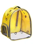 Buraq pets Pet Backpack Transparent Cat & Small Dog Puppy Kitty Shihtzu Carriers for Breathable Airline Travel Approved Air Ventilation Backpack Size 17 × 13 × 11 inch Yellow