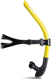 ZIONOR T1 Snorkel Lap Swimming Swimmer Training Diving Snorkeling Comfortable Mouthpiece One-Way Purge Valve for Pool Open Water - Yellow