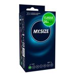 MY.SIZE Classic Condoms 47 mm Width I 20 Pieces Pack I Premium Condoms Extra Thin I Condoms Soft to The Touch I Thin 0.07 mm Wall Thickness I Condoms Vegan I Condoms for Men I Condoms for Men